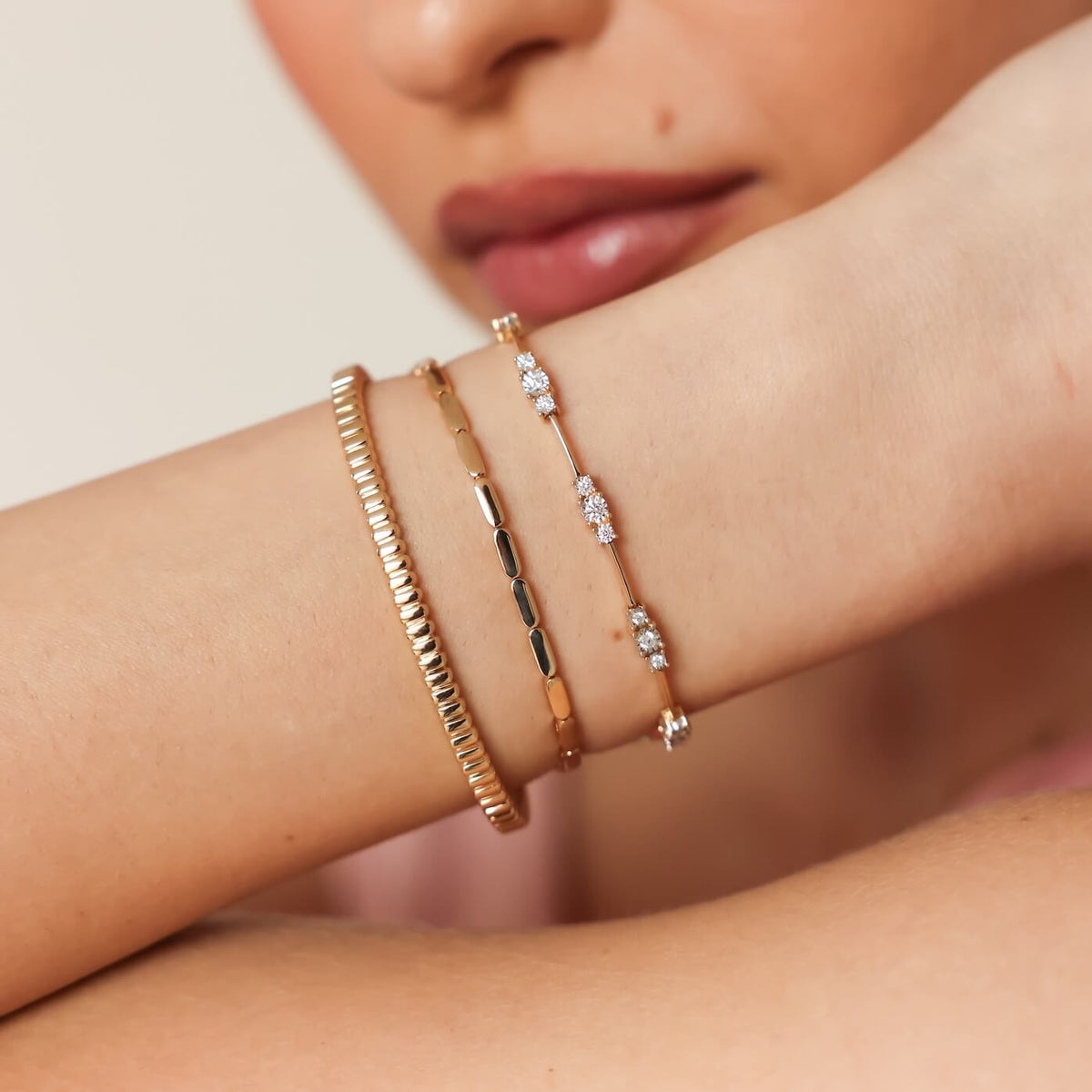Melody Eden Gold Bar Cuff