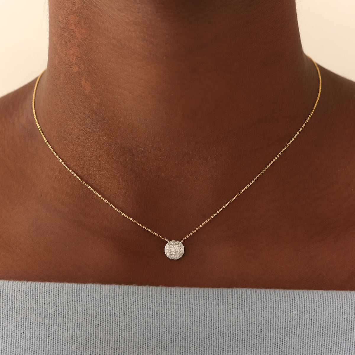 Lauren Joy Medium Disc Necklace
