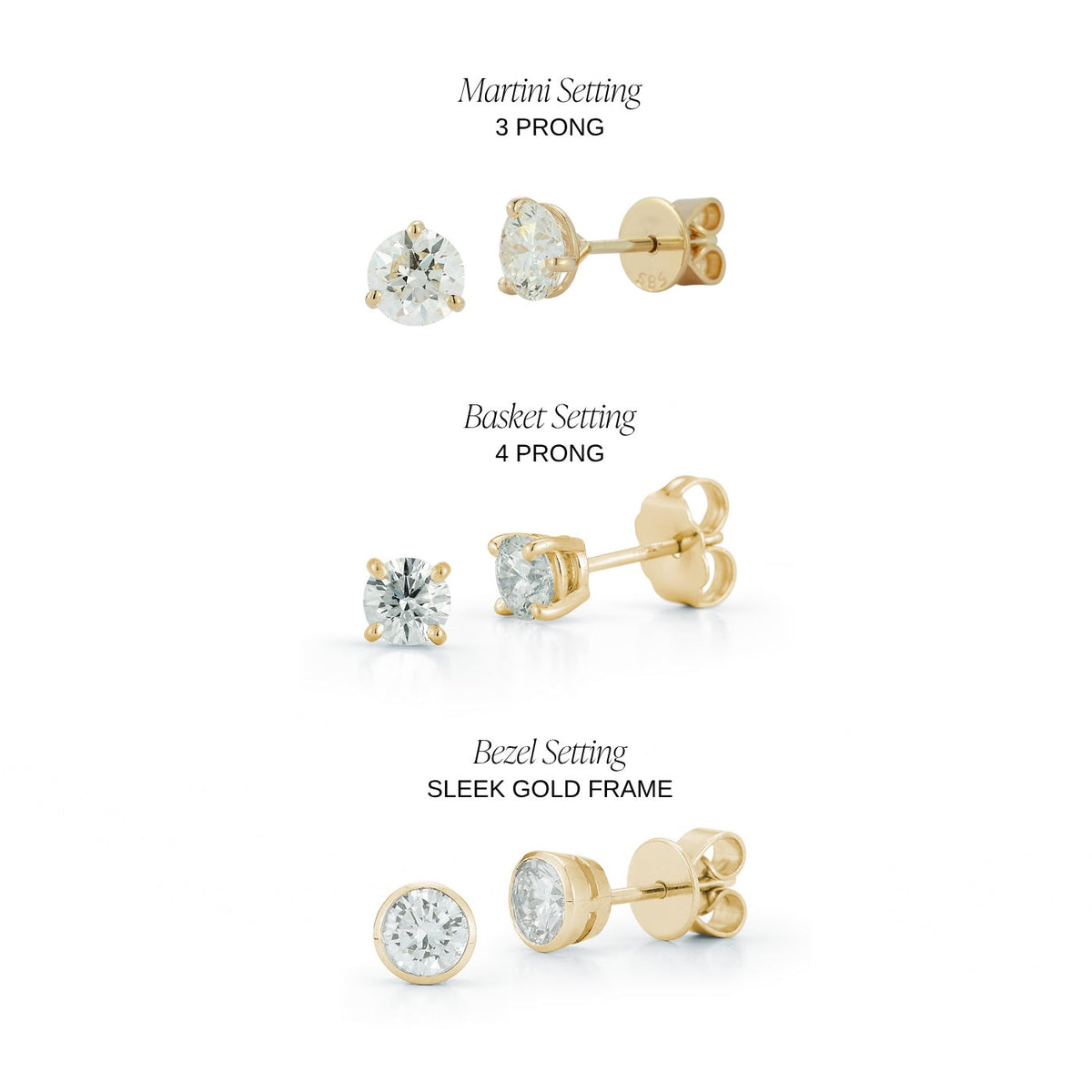 DRD Diamond Solitaire Studs 2.40 Ct. Total Weight