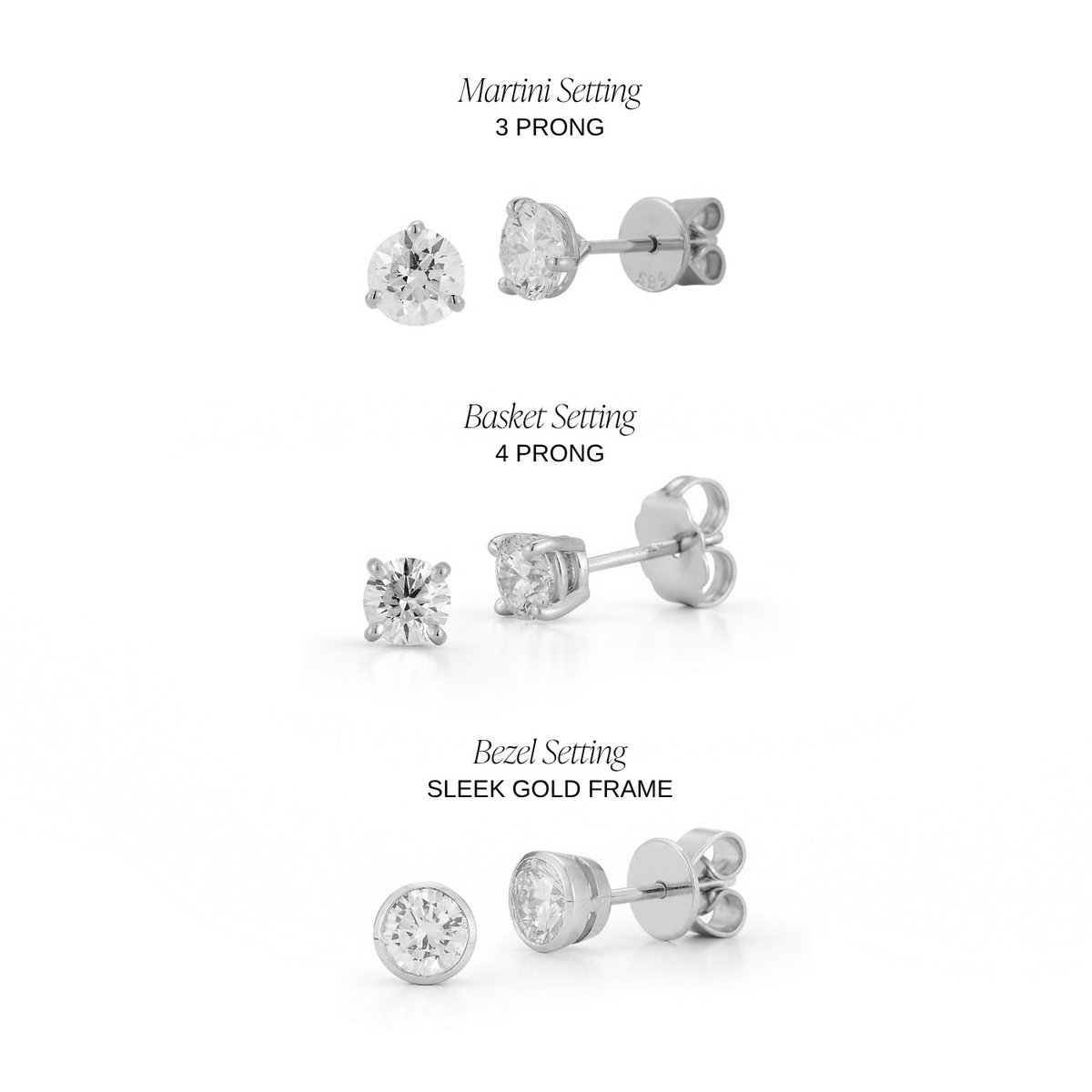 DRD Diamond Solitaire Studs 1.40 Ct. Total Weight