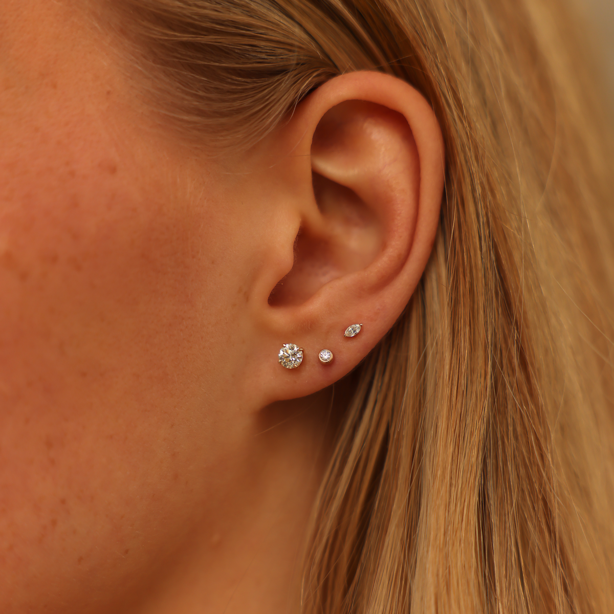 Lulu Jack Single Bezel Diamond Stud