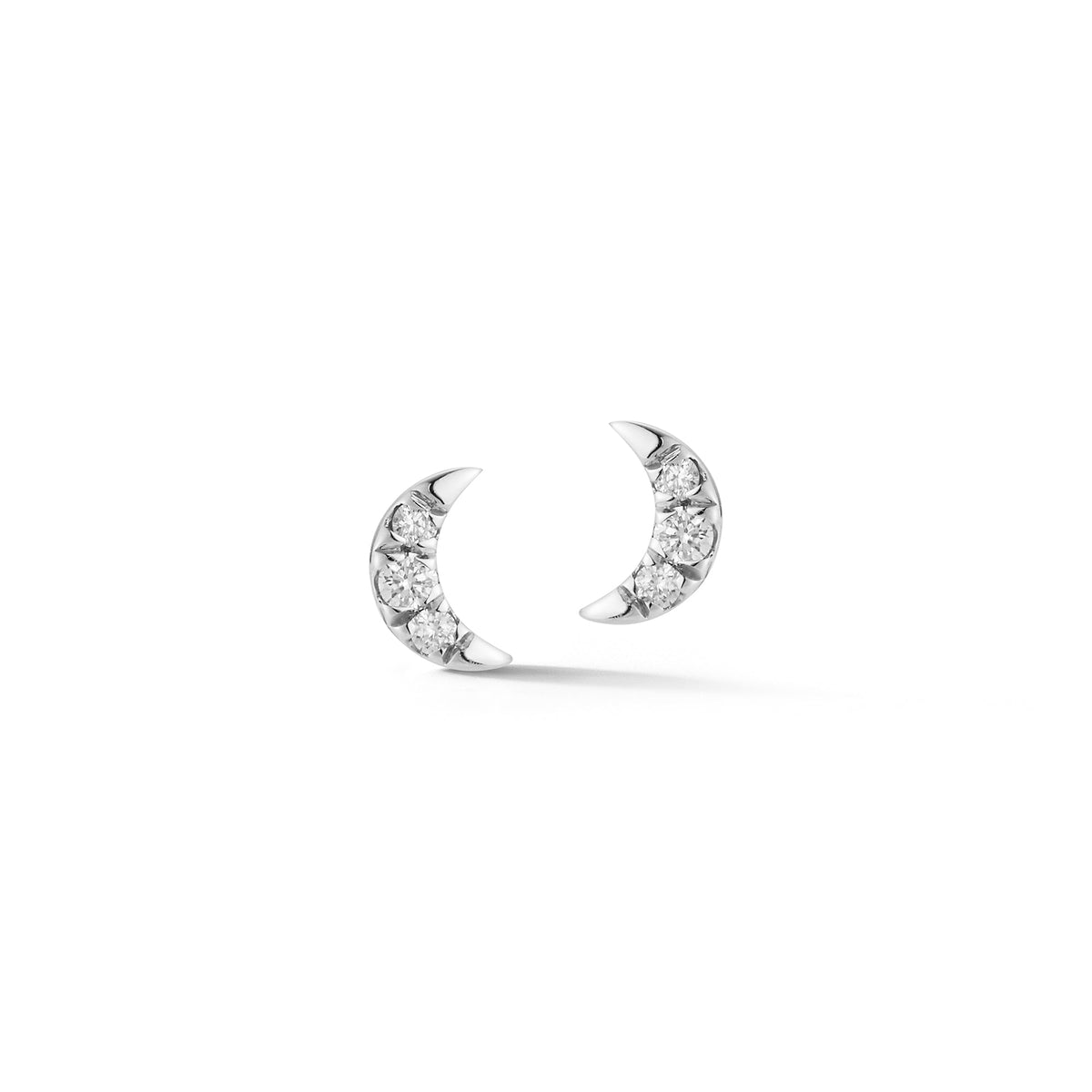 Mini Crescent Moon Studs