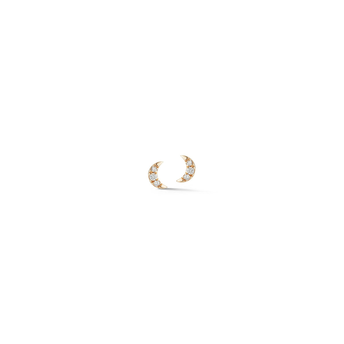 Mini Crescent Moon Studs