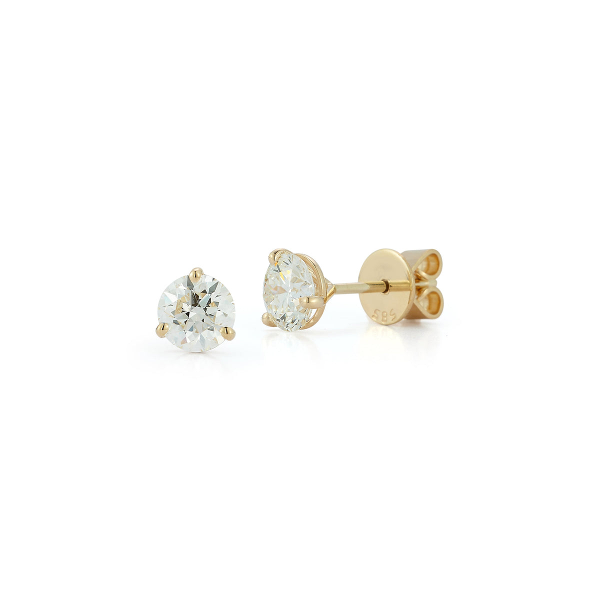 DRD Diamond Solitaire Studs 1.00 Ct. Total Weight