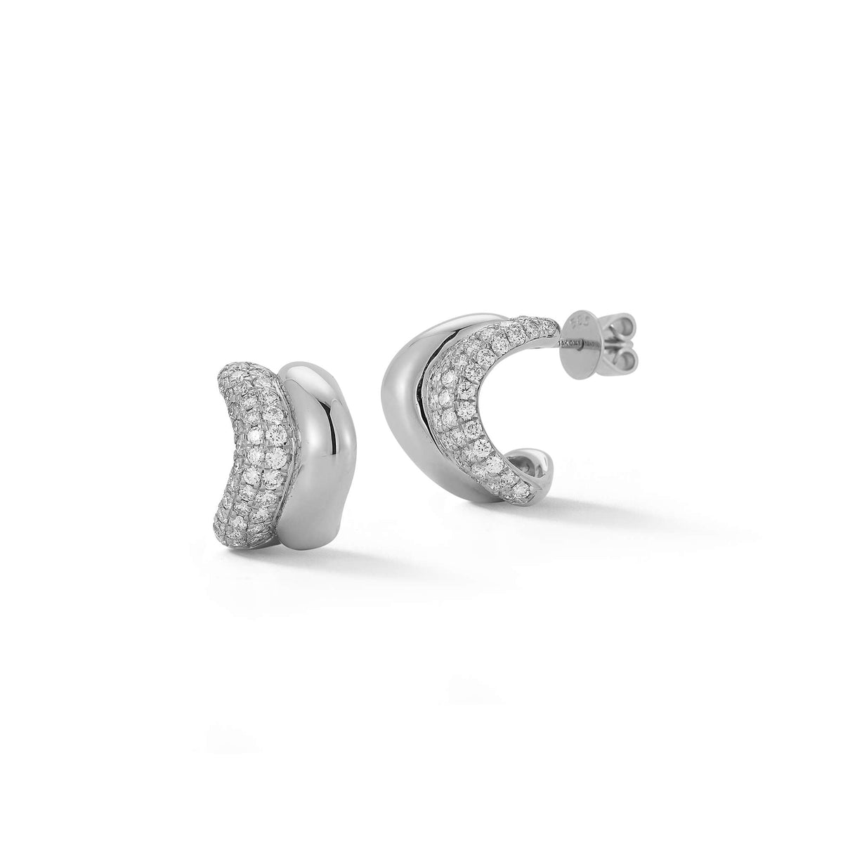 Cynthia Rose Curved Diamond Huggies
