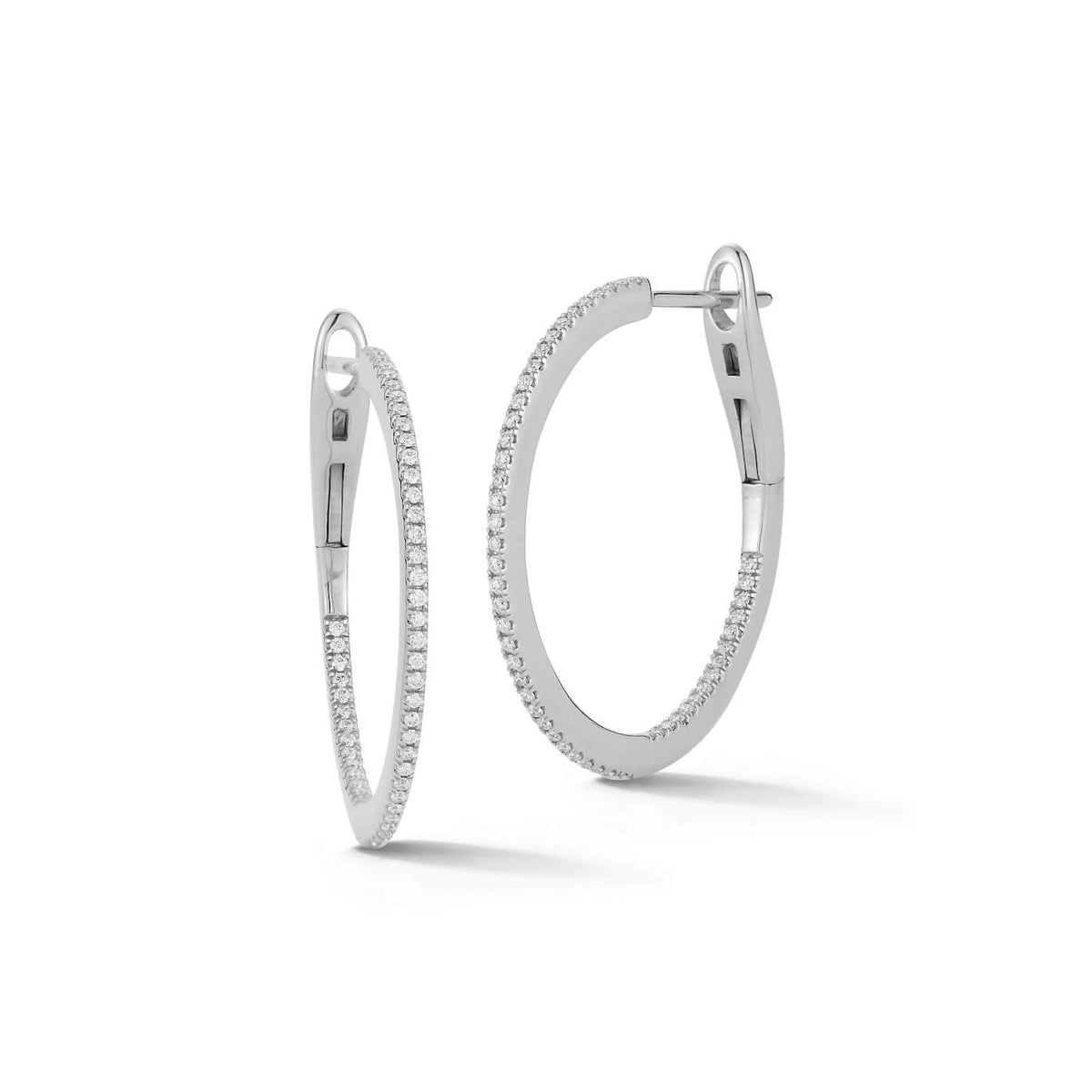 DRD Medium Diamond Hoops
