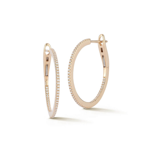 DRD Medium Diamond Hoops