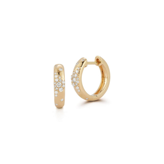 Cynthia Rose Scattered Diamond Hoops