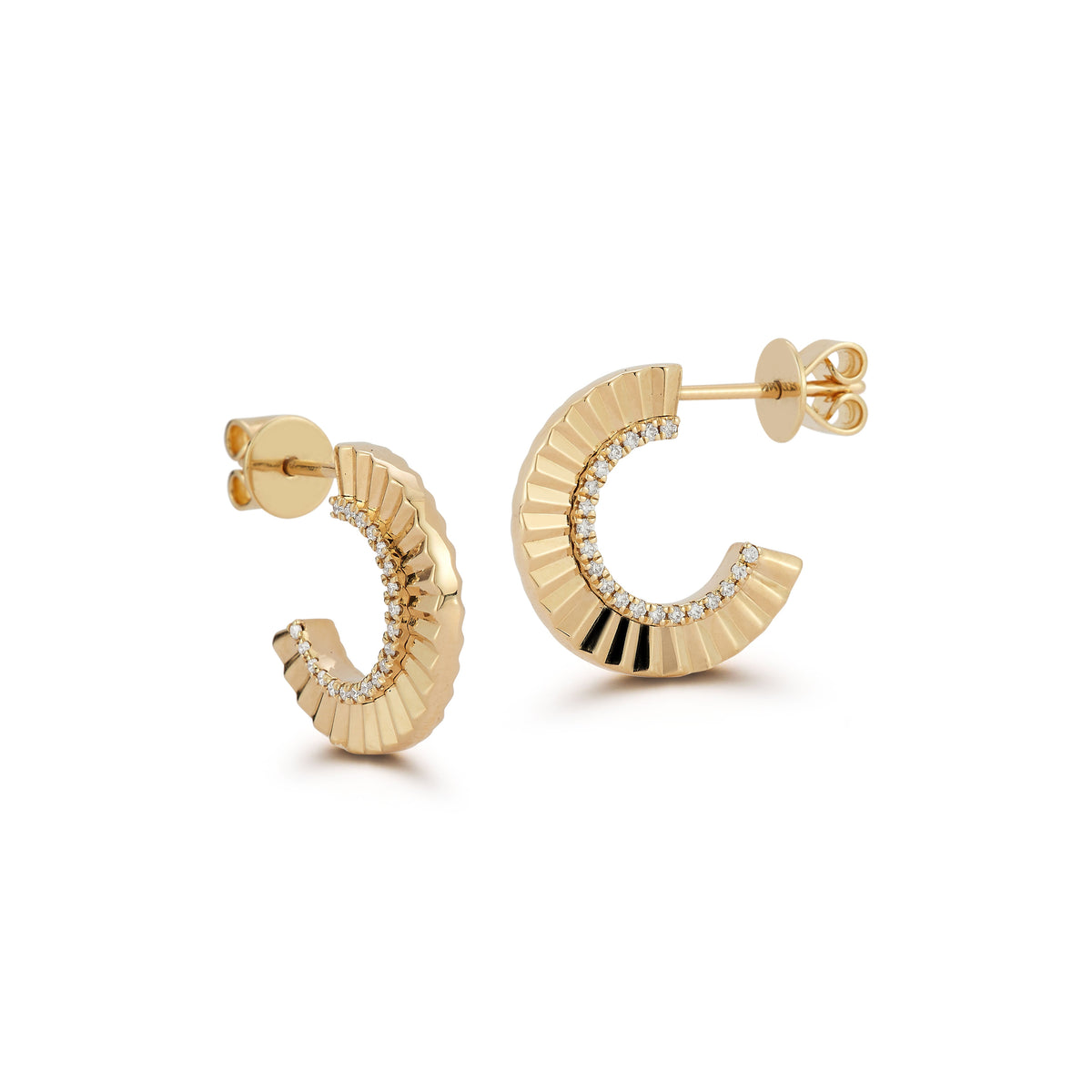 Teddi Paige Small Fluted Hoops
