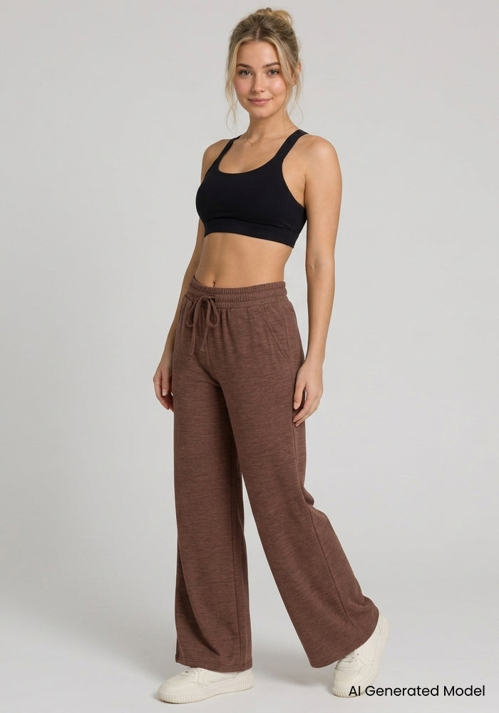 Eloise Petite Pants - Sable Heather