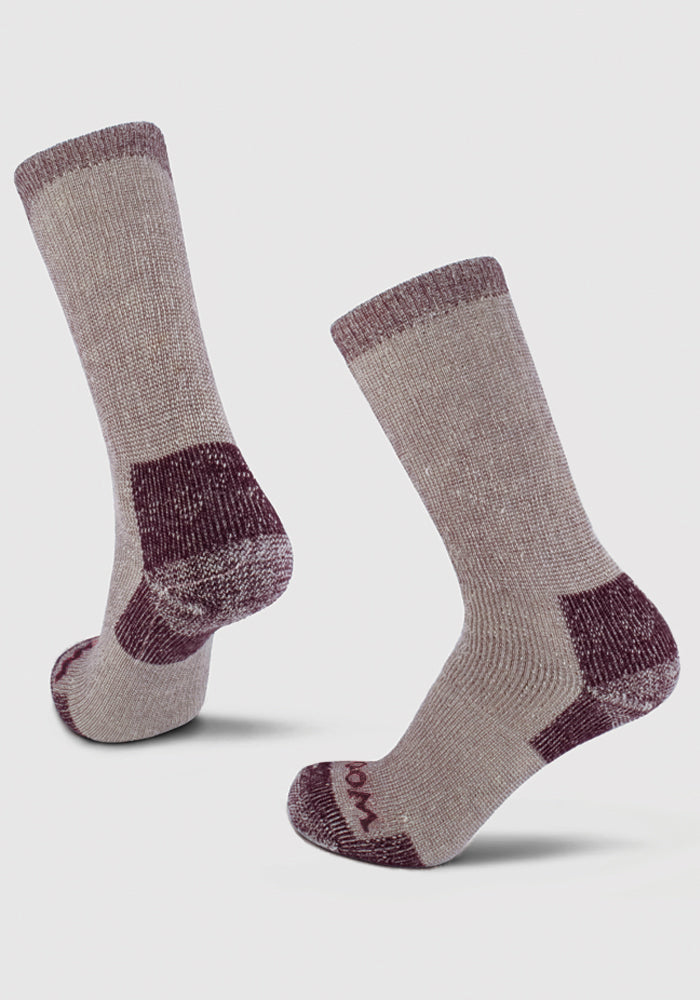 Womens Extreme Crew Socks - Windsor Wine