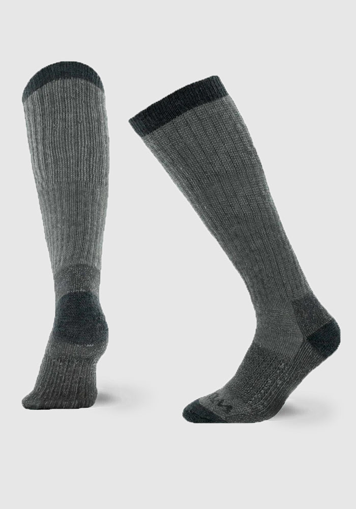 Womens Extreme Over The Calf Socks - Charcoal Heather
