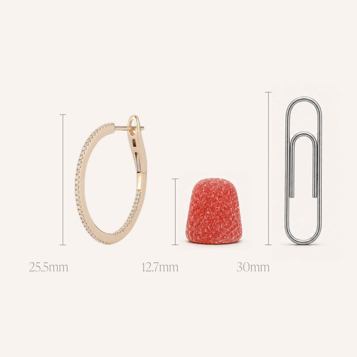 DRD Medium Diamond Hoops