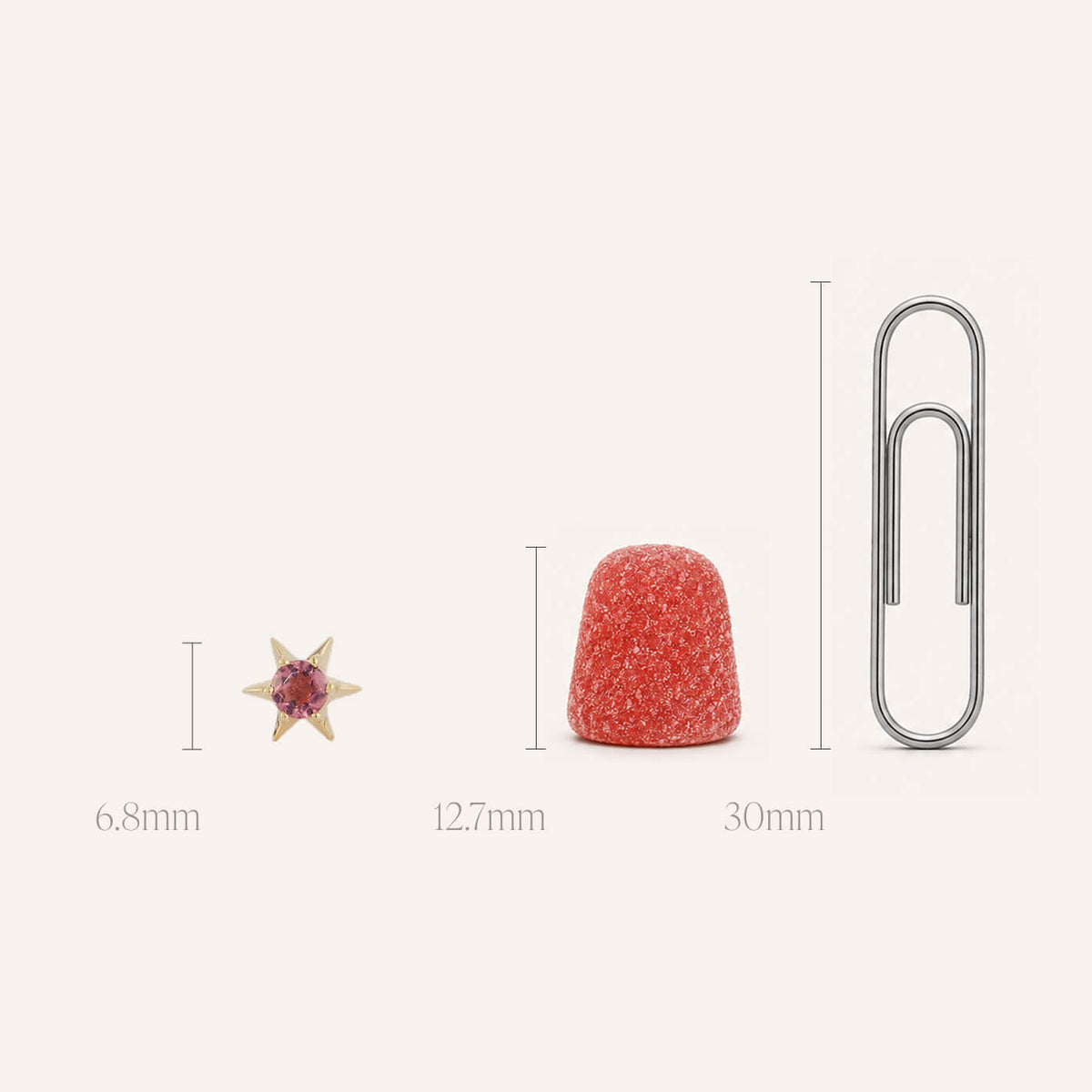 DRD October Birthstone Star Studs