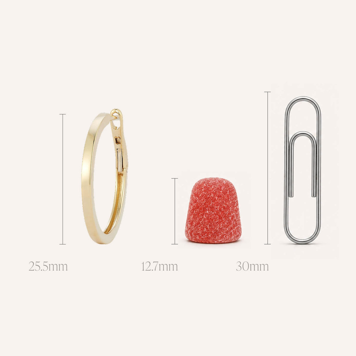 DRD Medium Solid Gold Hoops