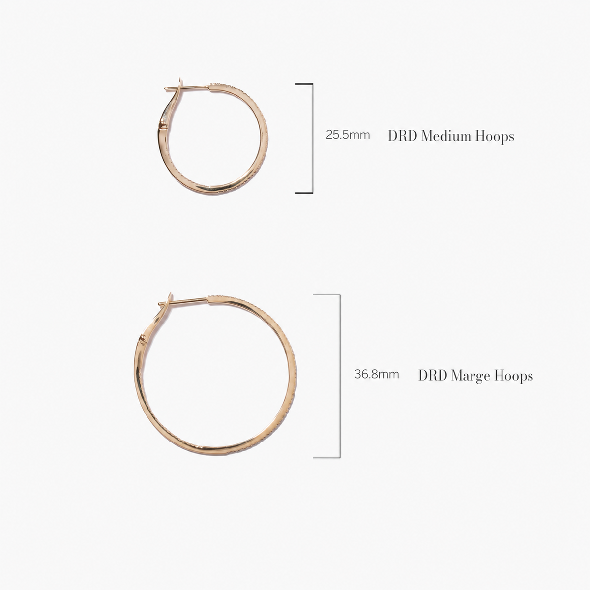 DRD Marge Diamond Hoops