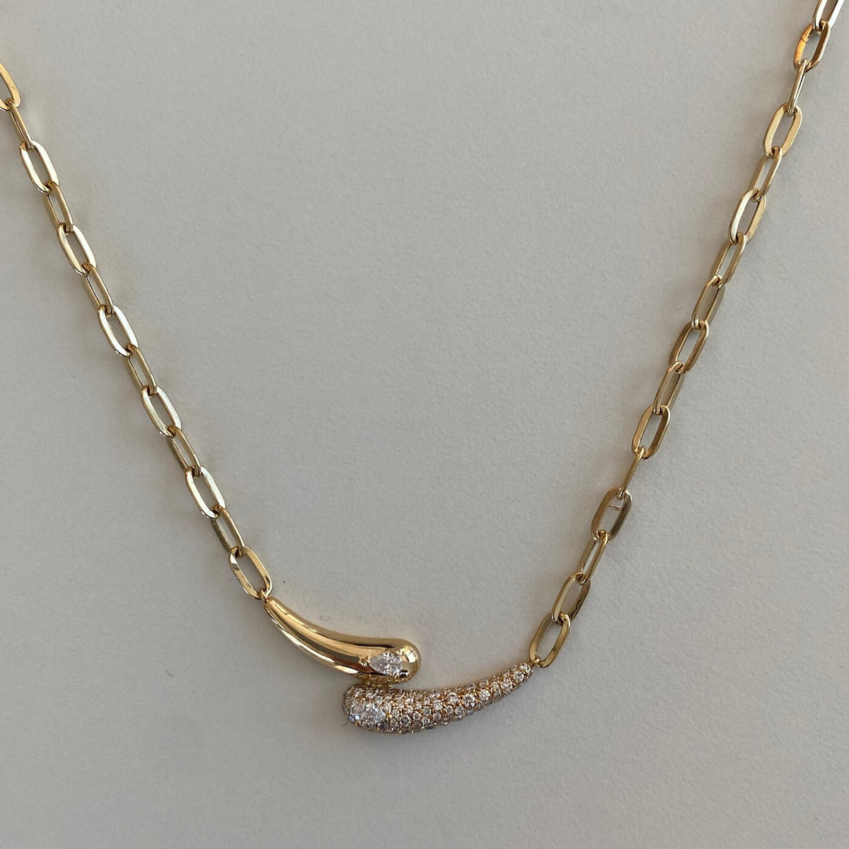 Taylor Elaine Paperclip Bypass Necklace