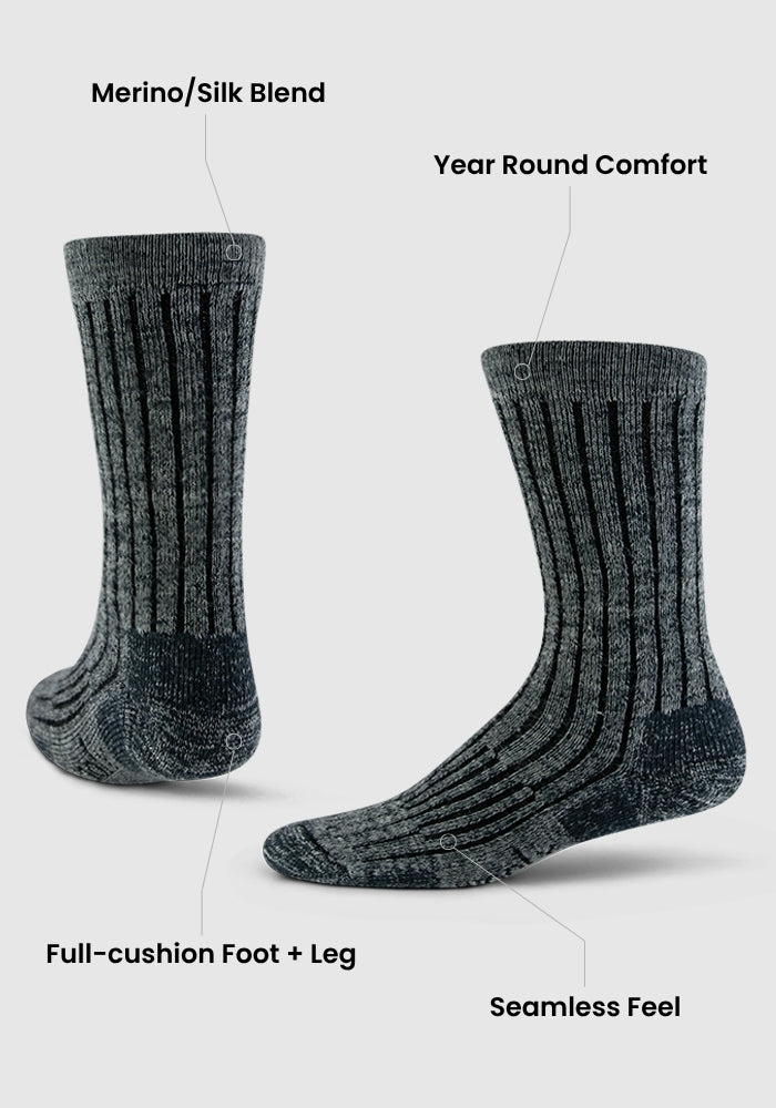 Mens Joey Crew Socks - Warm Violet