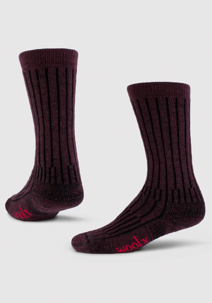 Mens Joey Mid Calf Socks - Warm Violet