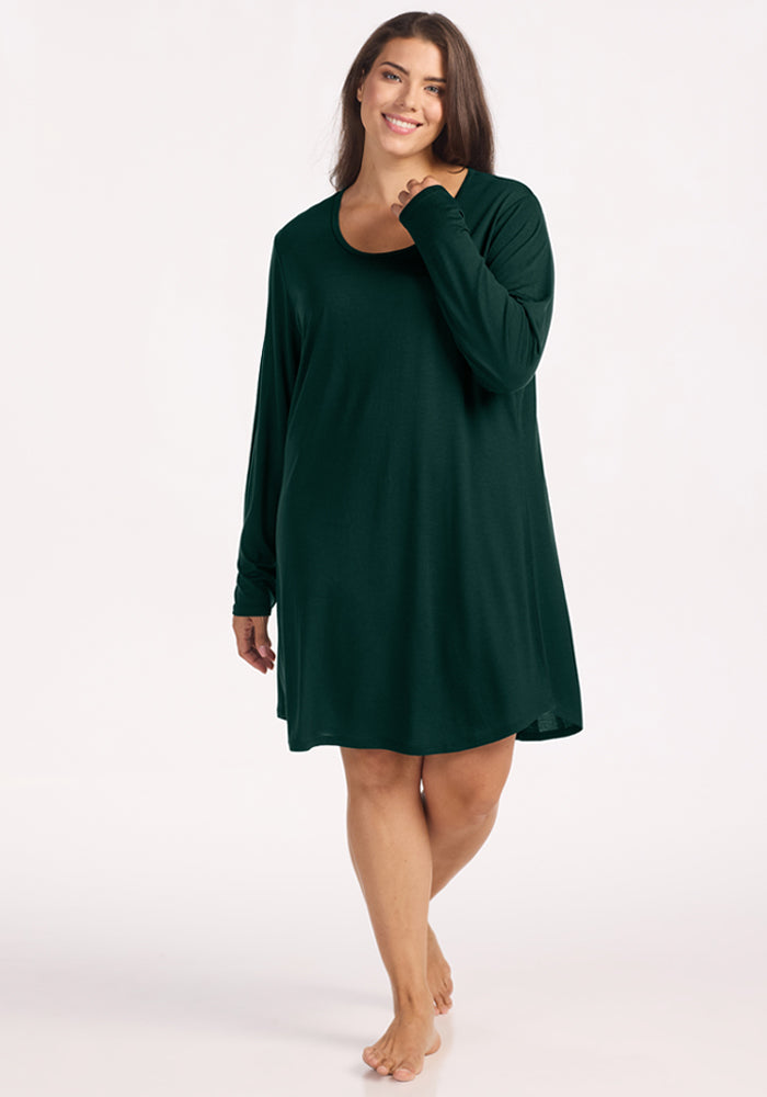 Lucille Long Sleeve Nightgown - Deep Pine
