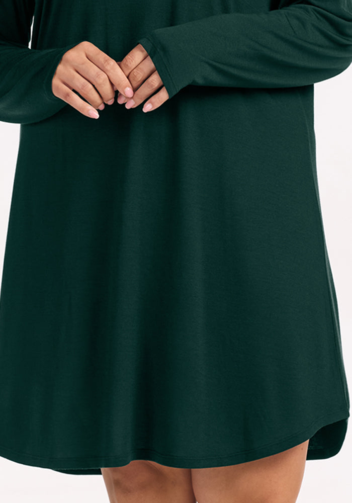 Lucille Long Sleeve Nightgown - Deep Pine
