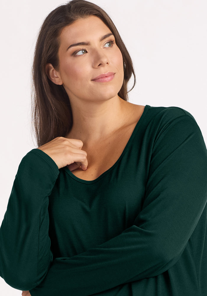 Lucille Long Sleeve Nightgown - Deep Pine