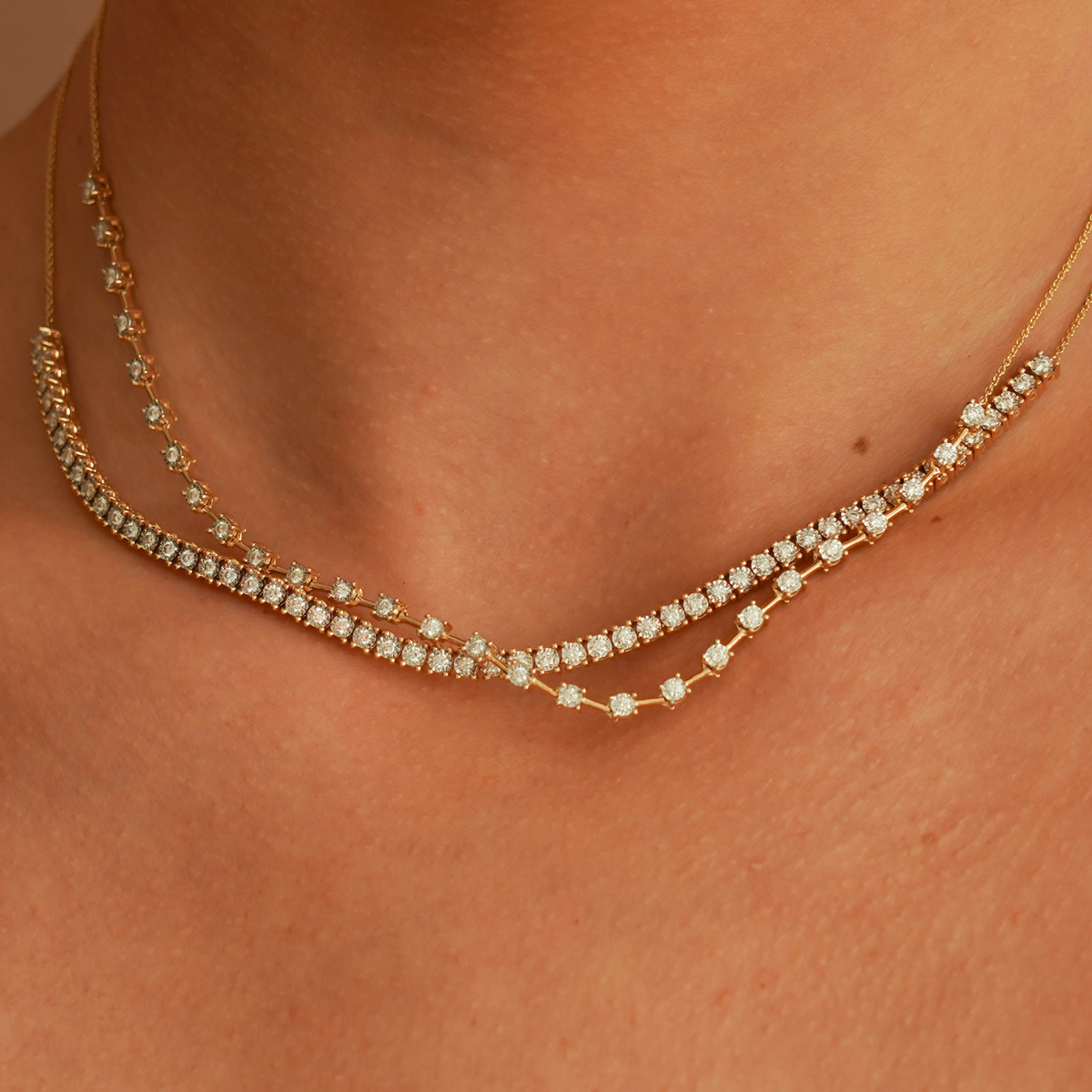 Ava Bea Interval Tennis Necklace