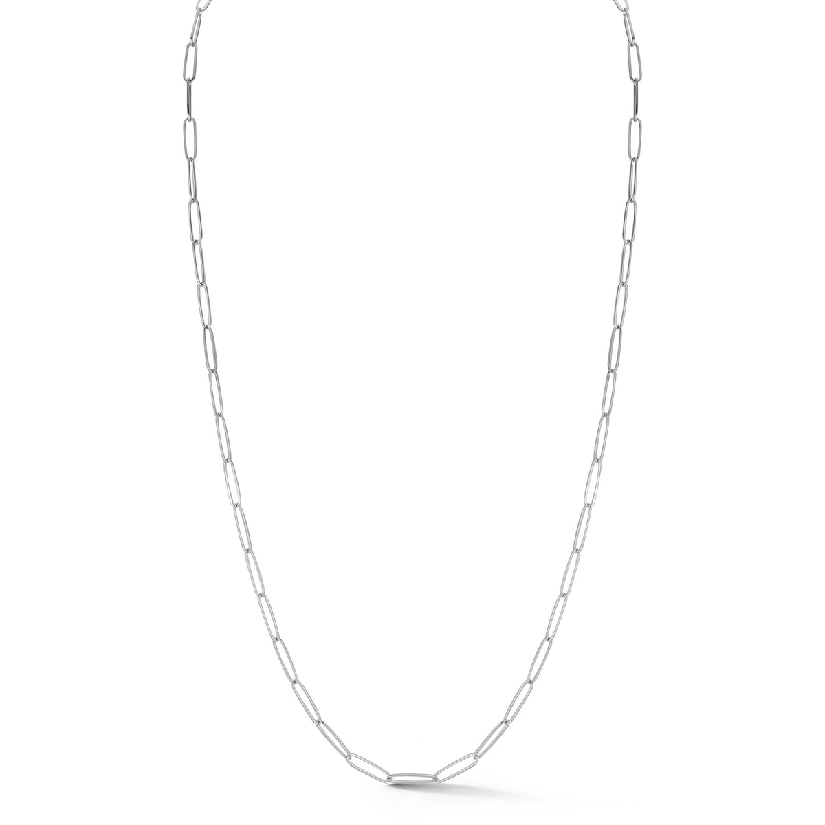 14k White Gold Paperclip Chain-20" ($795)