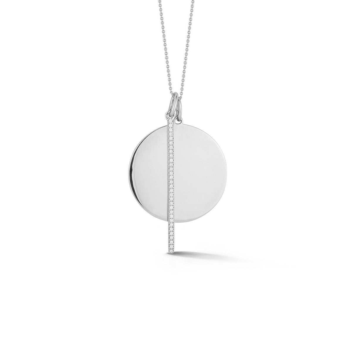 Sylvie Rose Disc and Pave Bar Necklace