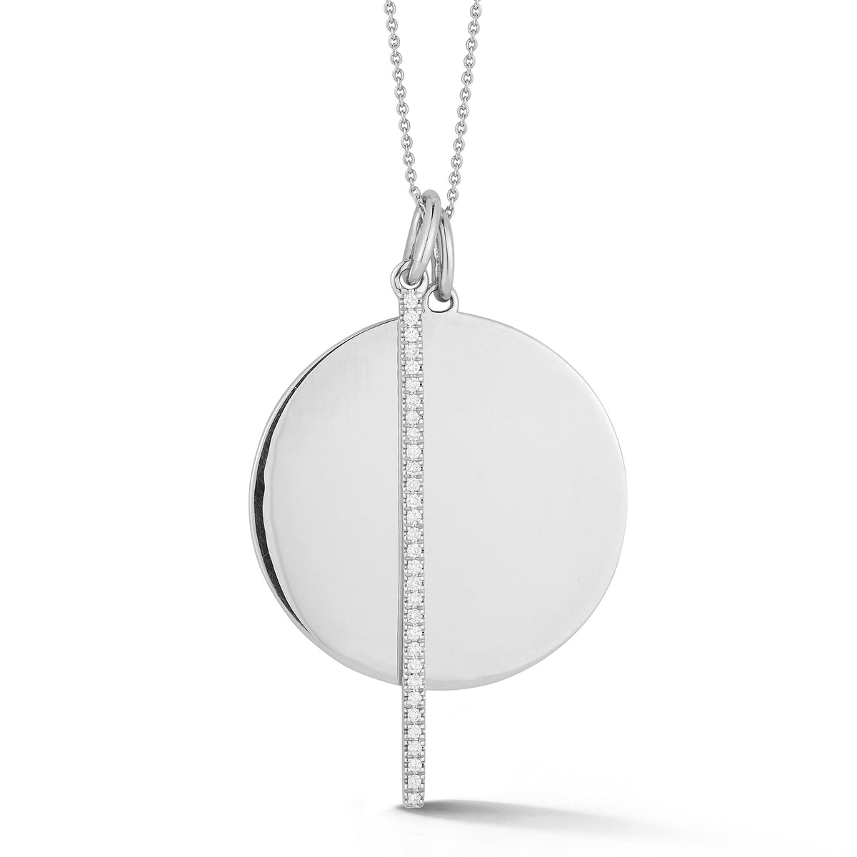 Sylvie Rose Disc and Pave Bar Necklace