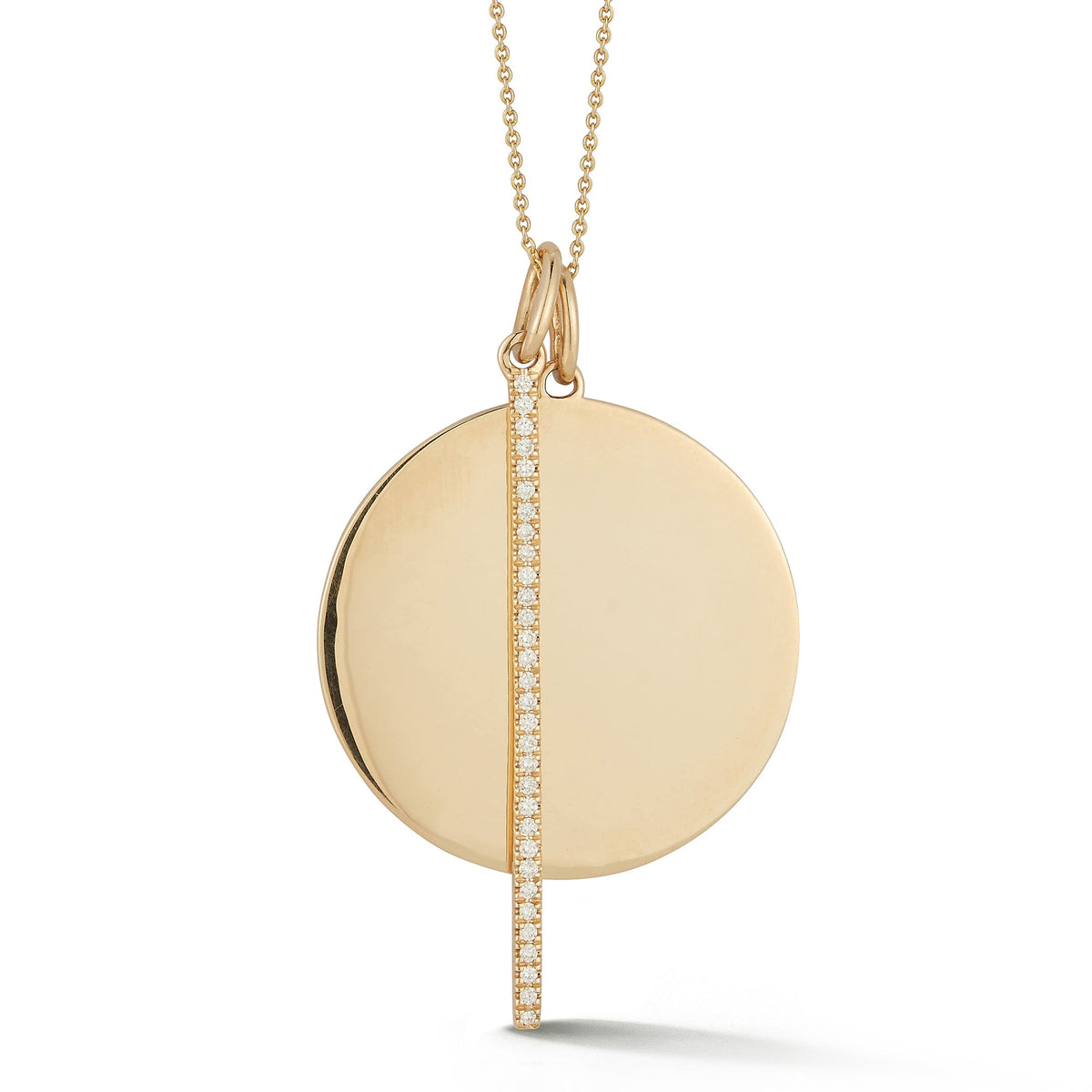 Sylvie Rose Disc and Pave Bar Necklace