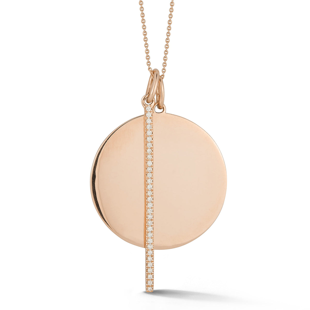 Sylvie Rose Disc and Pave Bar Necklace