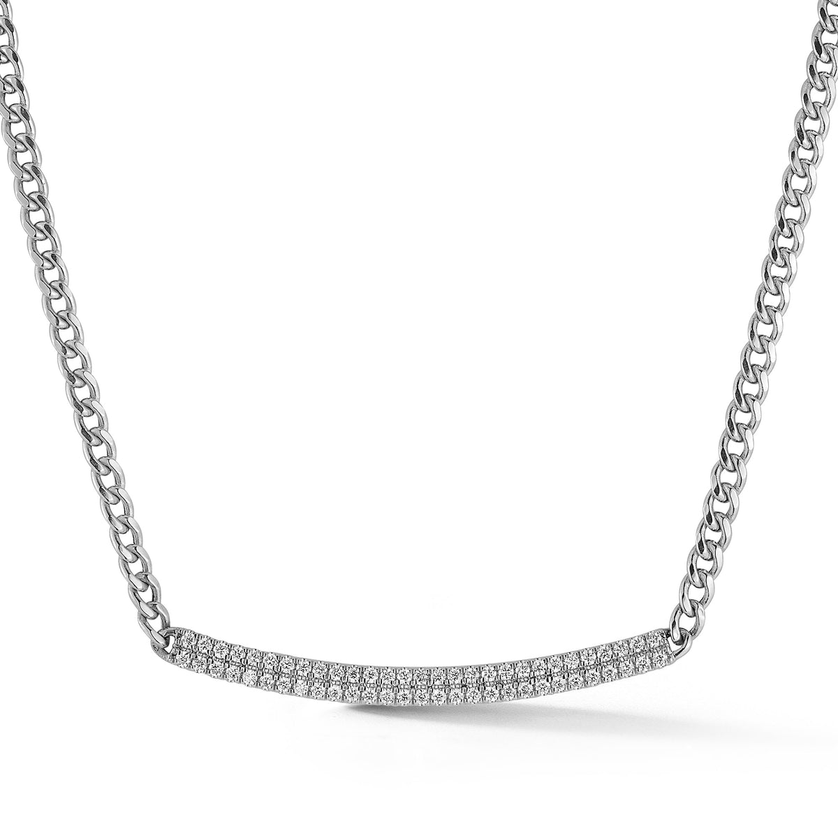 Sylvie Rose Cuban Chain Long Bar Necklace