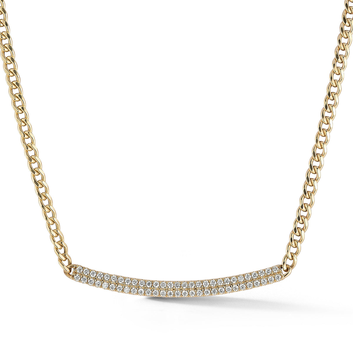 Sylvie Rose Cuban Chain Long Bar Necklace