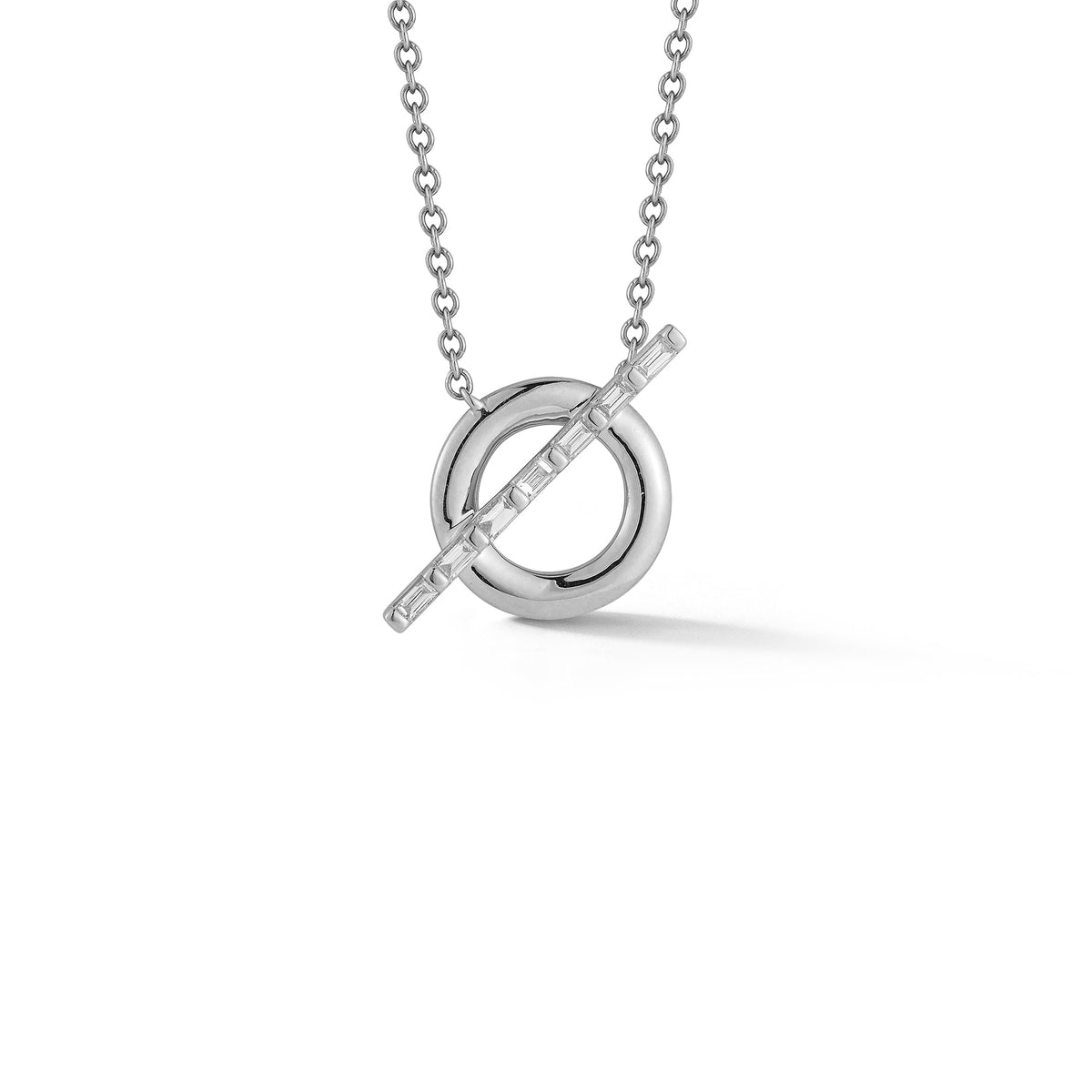 Sadie Pearl Baguette Toggle Necklace