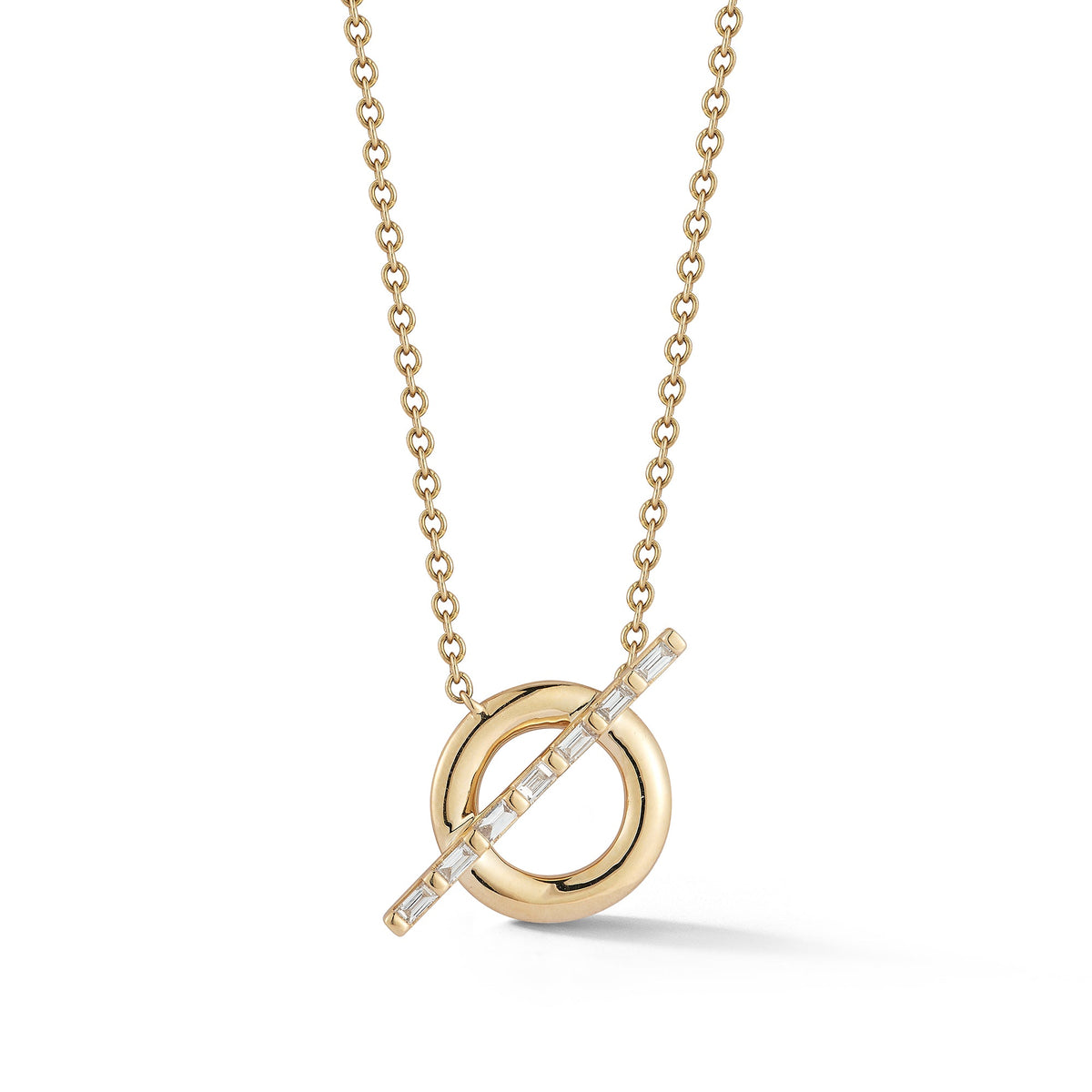 Sadie Pearl Baguette Toggle Necklace