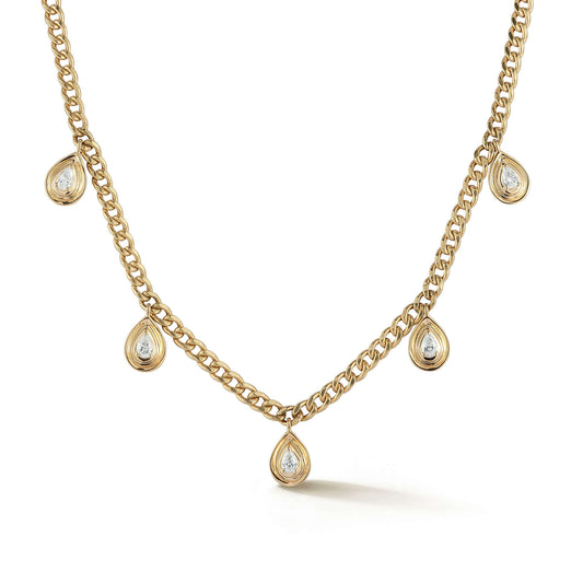 Nana Bernice Cuban Chain Station Necklace