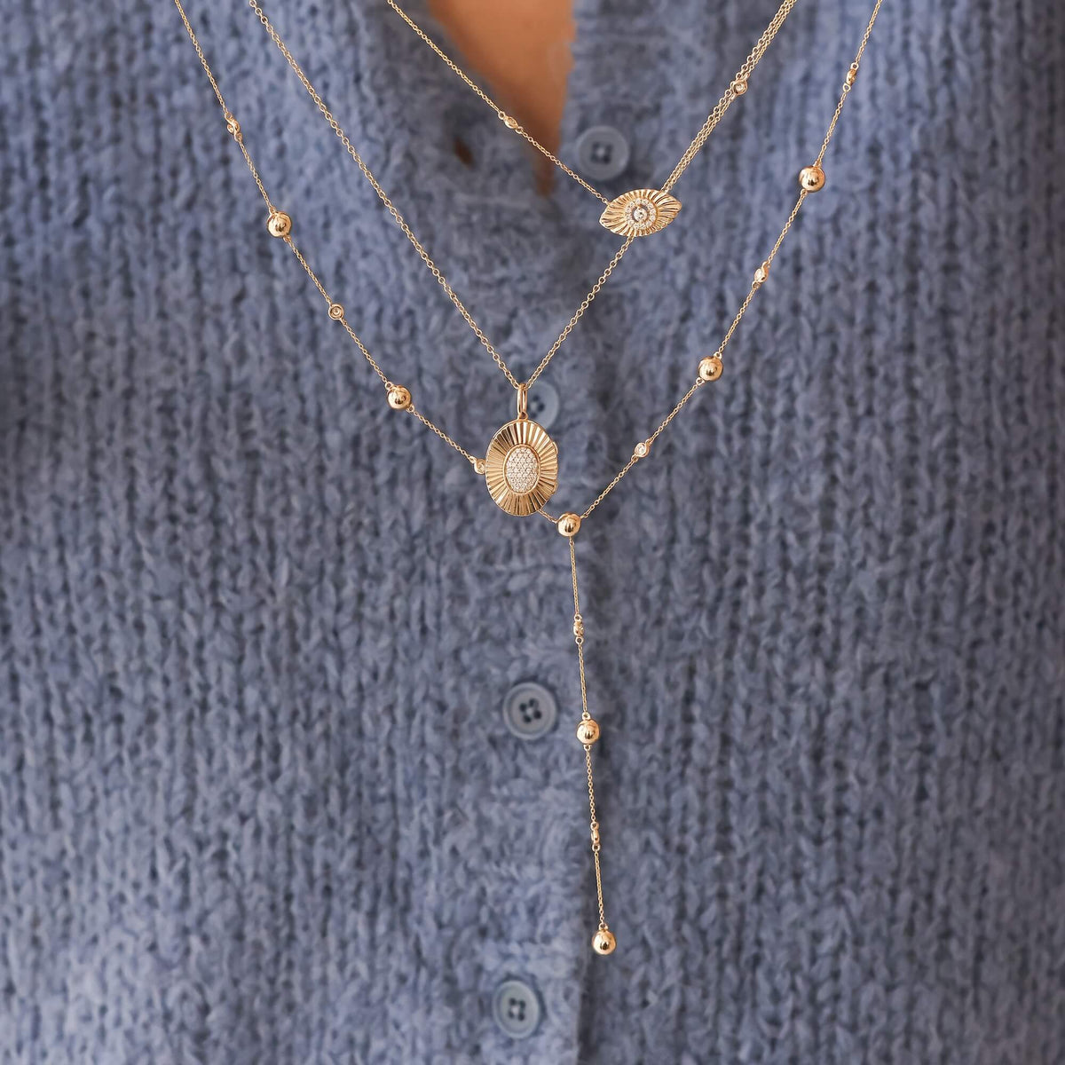 Teddi Paige Oval Locket Necklace