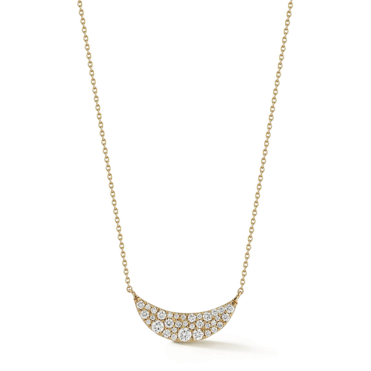 DRD Crescent Diamond Bar Necklace