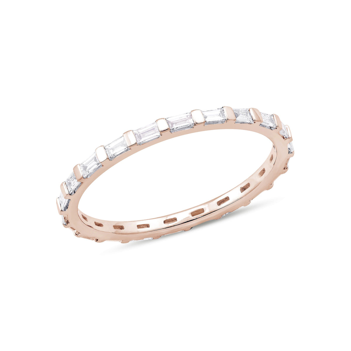 Sadie Pearl Baguette Eternity Ring
