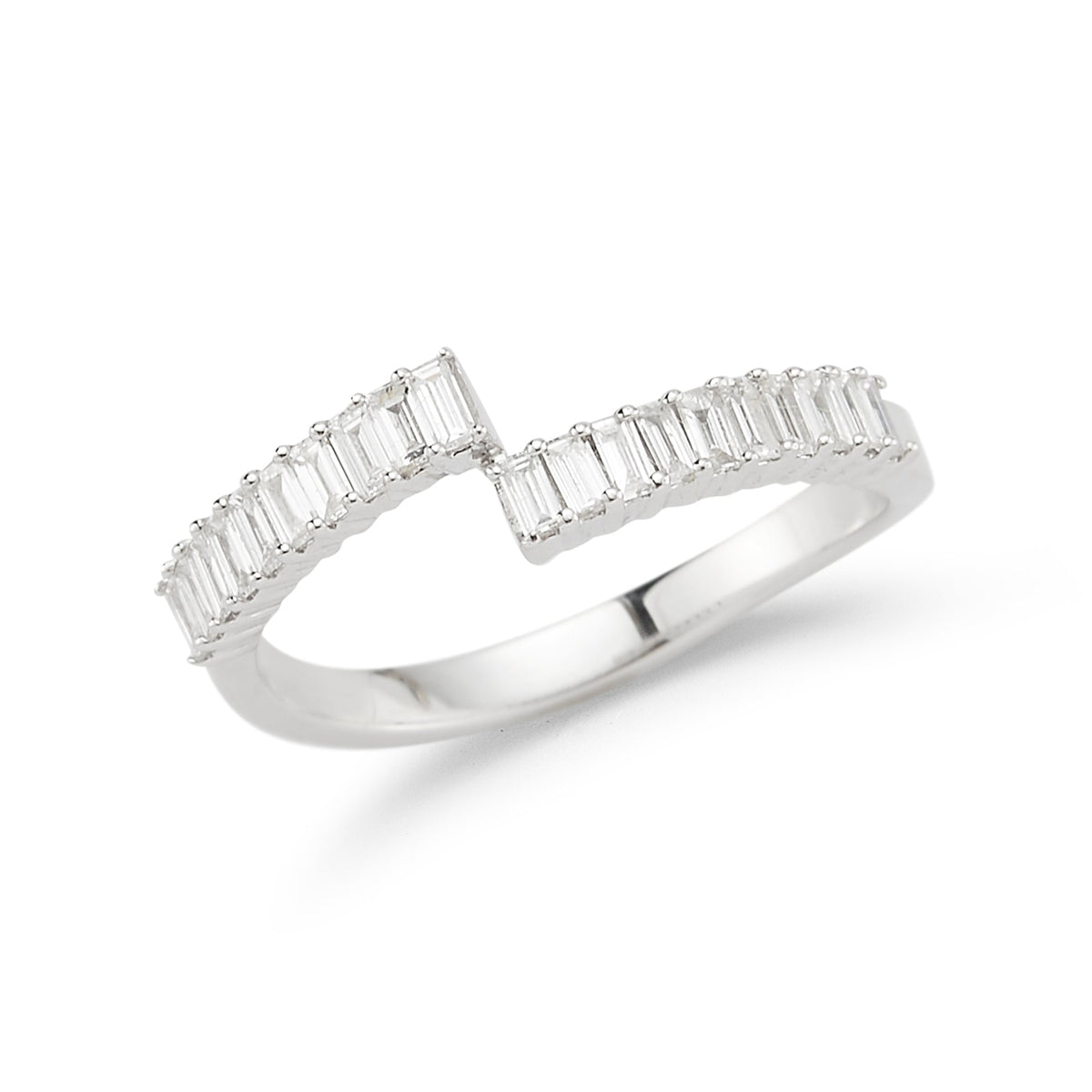 Sadie Pearl Split Baguette Ring