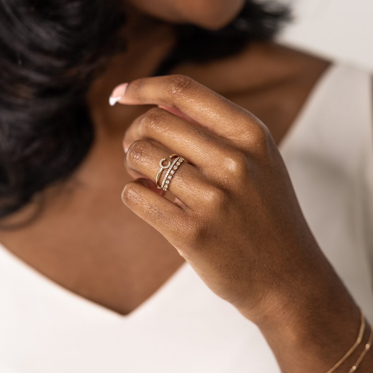 Ava Bea Double Row Ring