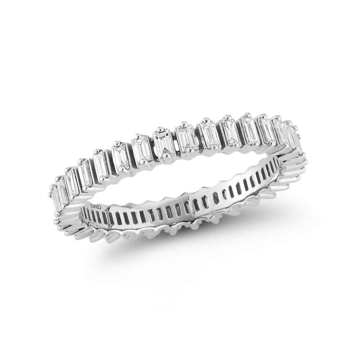 Sadie Pearl Vertical Baguette Eternity Ring