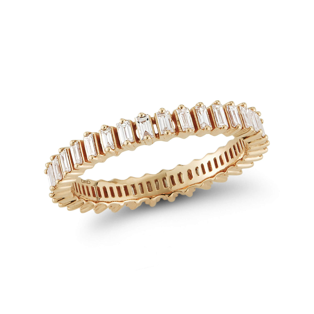 Sadie Pearl Vertical Baguette Eternity Ring
