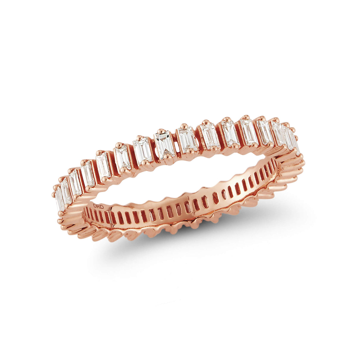 Sadie Pearl Vertical Baguette Eternity Ring