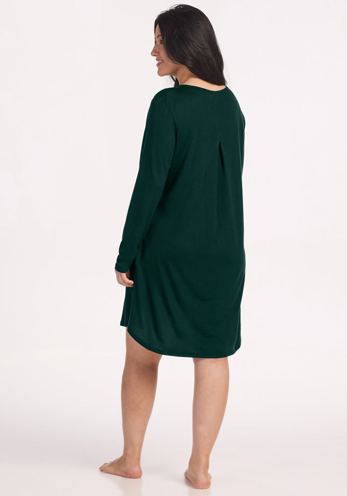 Lucille Long Sleeve Nightgown - Deep Pine