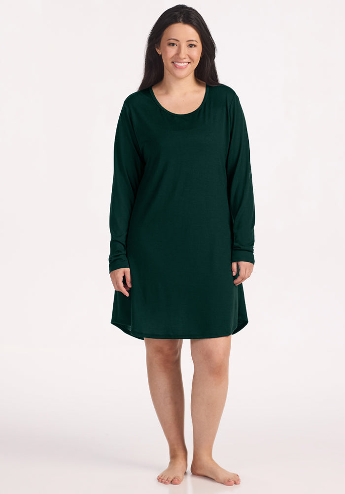 Lucille Long Sleeve Nightgown - Deep Pine
