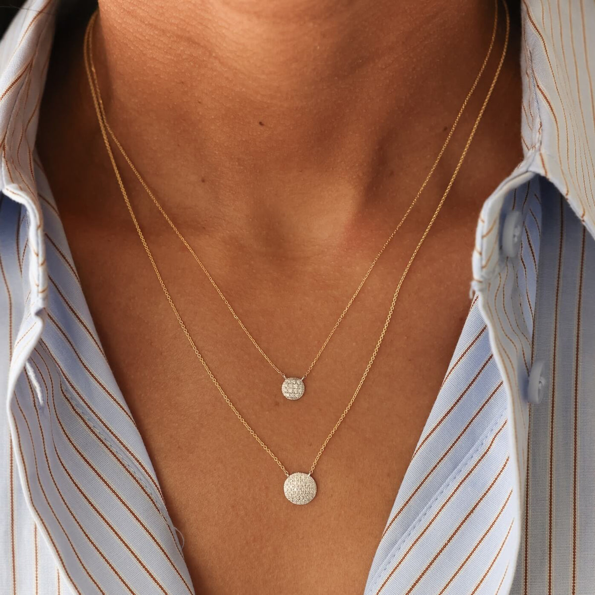Lauren Joy Medium Disc Necklace