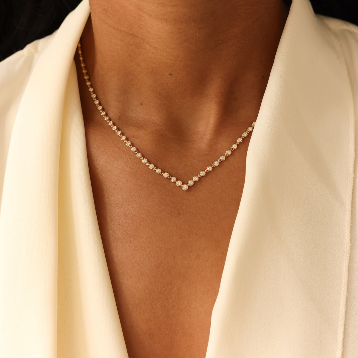 Lulu Jack V Tennis Necklace