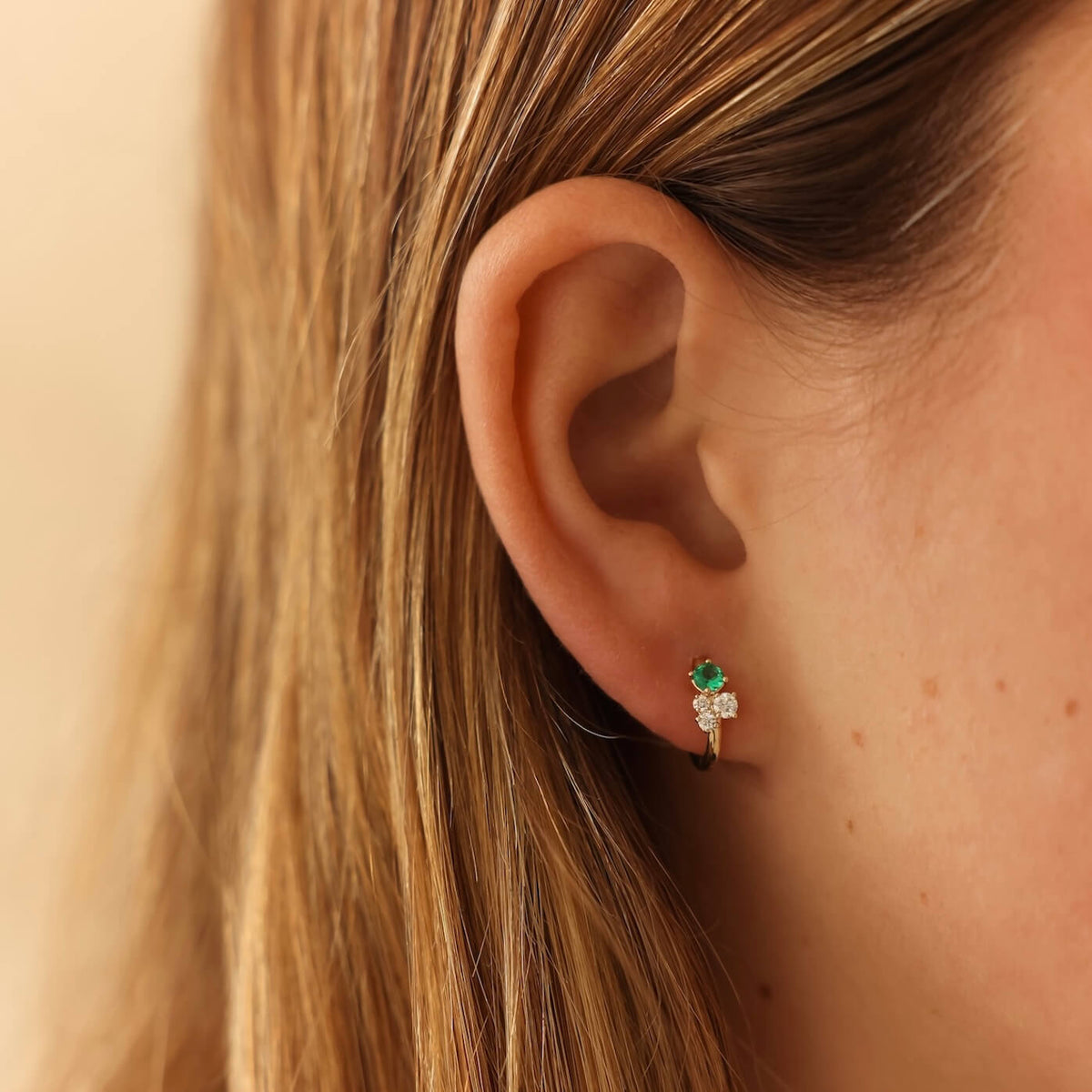 DRD Birthstone Huggies - May